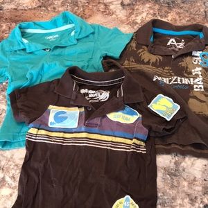 3 short sleeve polos